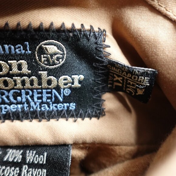 Vintage Melton Jacket XL Beige Bomber Harrington Reversible Wool Blend - Picture 2 of 16